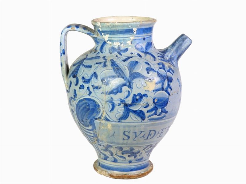 Versatoio da Farmacia in Maiolica