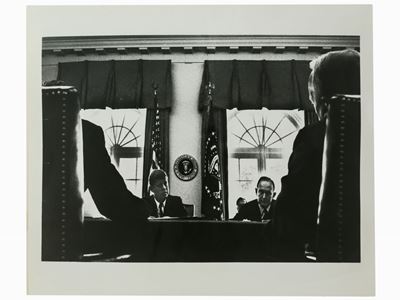 John Kennedy During a Meeting, 1961