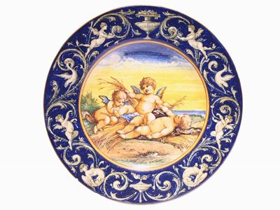 Piatto da Parata in Terracotta Smaltata