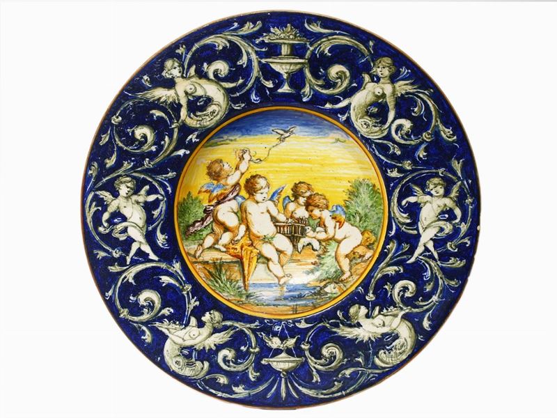 Piatto da Parata in Terracotta Smaltata