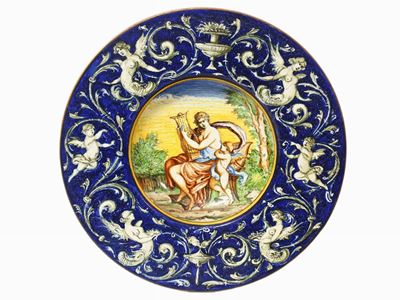 Piatto da Parata in Terracotta Smaltata