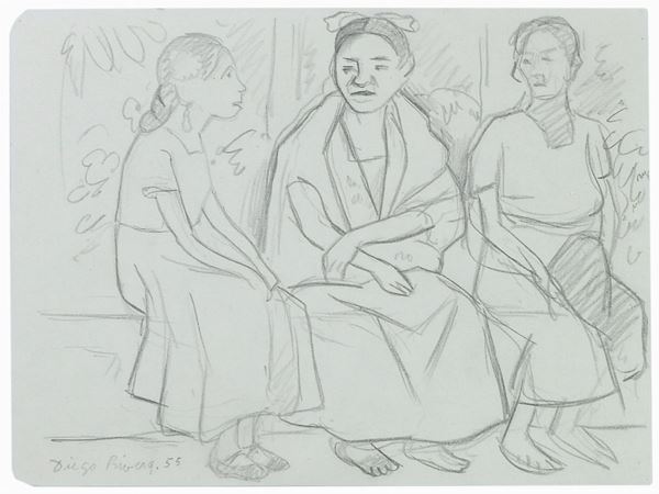 Diego Rivera - Figure femminili 1955