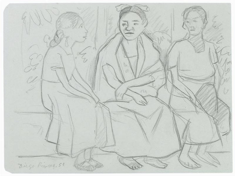 Diego Rivera - Figure Femminili 1955