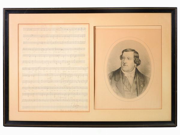 Gioachino Rossini - Manuscript Sheet Music