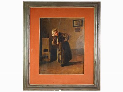 Veduta D'interno con Figura Femminile