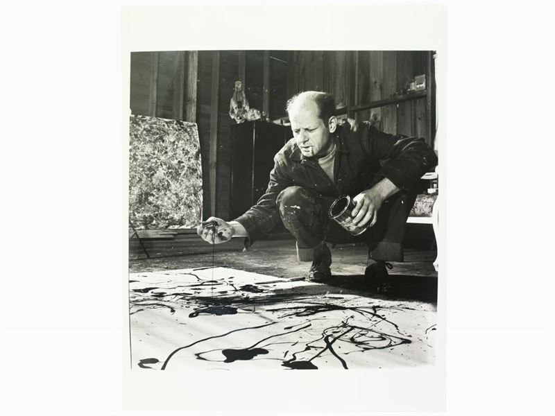 Martha Holmes - Jackson Pollock Smoking And Painting