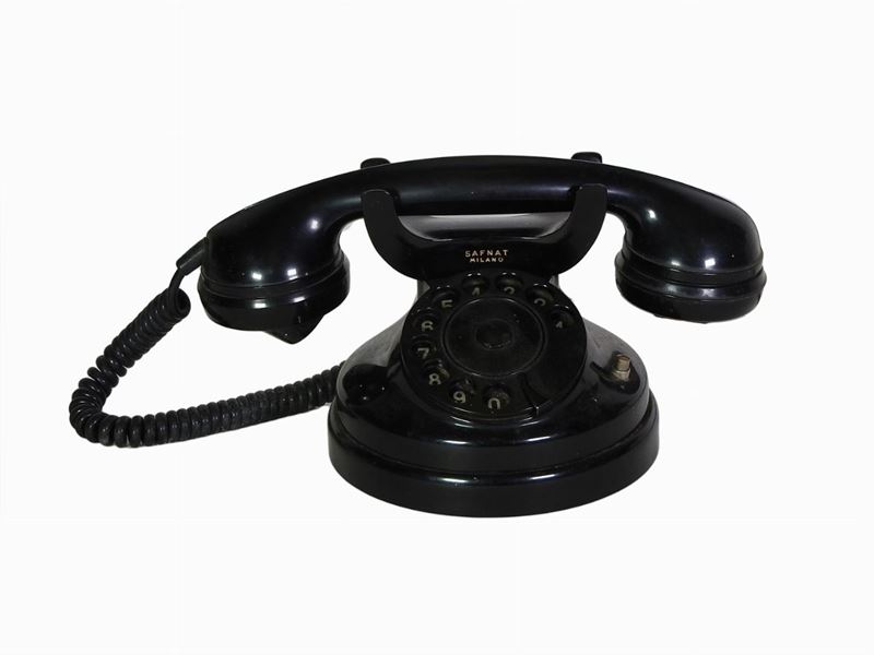Telefono da Tavolo in Bachelite Nera