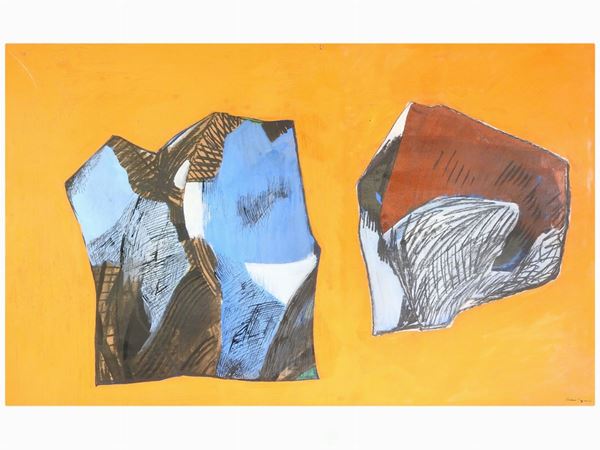 Dino Caponi : Composition  ((1920-2000))  - Auction The Riz Ortolani and Katyna Ranieri collection: Contemporary Art and Old Master Painting - I - I - Maison Bibelot - Casa d'Aste Firenze - Milano