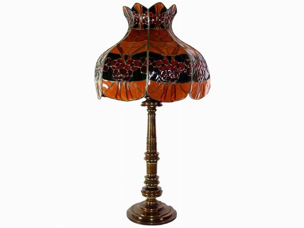 A Gilded Metal Table Lamp