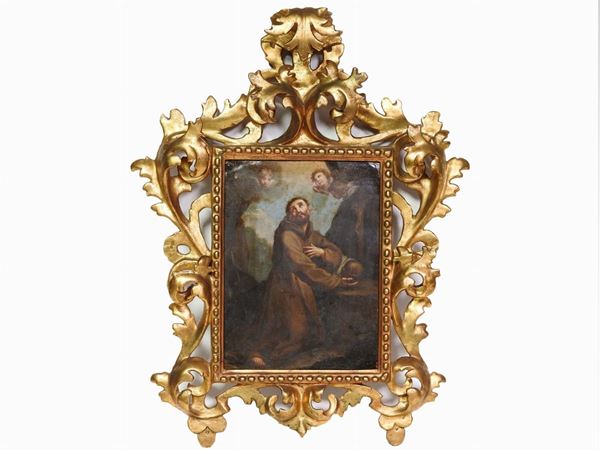 Cerchia di Guido Reni del XVII secolo - Ecstasy of Saint Francis