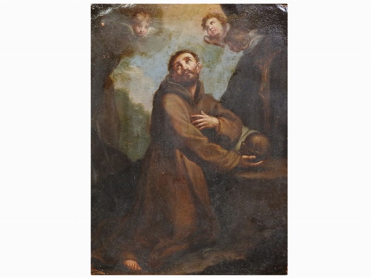 Cerchia di Guido Reni del XVII Secolo - San Francesco in Estasi