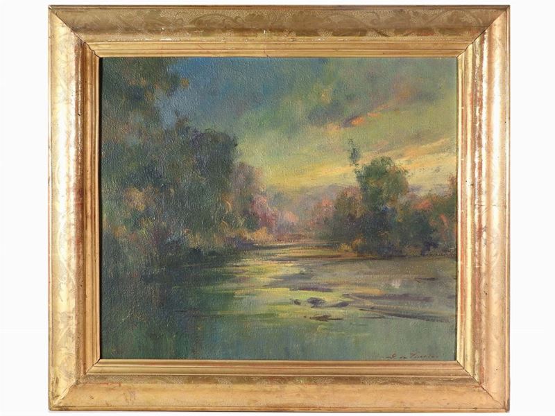 Giulio da Vicchio - Il Fiume Sieve dal Ponte a Vicchio