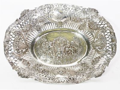 Grande Cesto Centrotavola in Argento