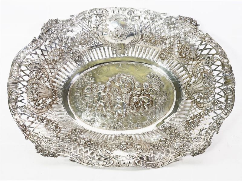 Grande Cesto Centrotavola in Argento