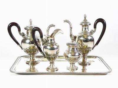 Servito da Tè e Caffè in Argento