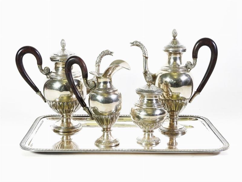 Servito da Tè e Caffè in Argento