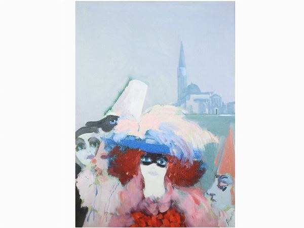 Renato Borsato : Carnevale  ((1927-2013))  - Asta Arte moderna e contemporanea - Maison Bibelot - Casa d'Aste Firenze - Milano