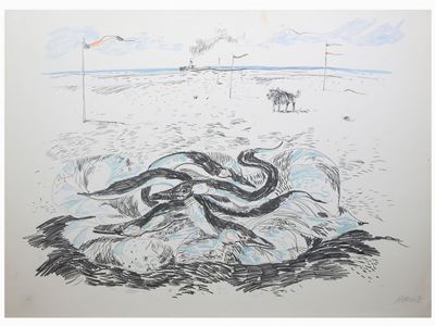 Paesaggio Marino con Natura Morta con Pesci