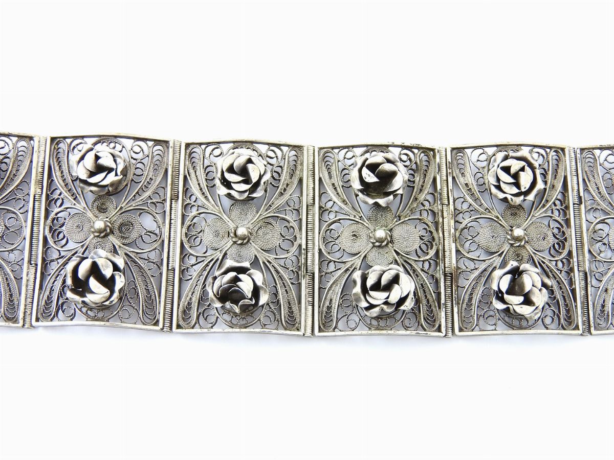 Bracciale a Otto Piastre in Argento