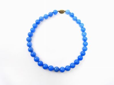 Girocollo in Agata Azzurra con Fermezza in Argento