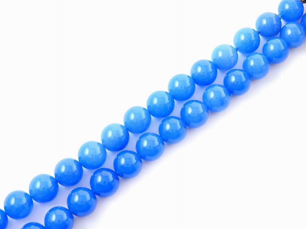 Girocollo in Agata Azzurra con Fermezza in Argento