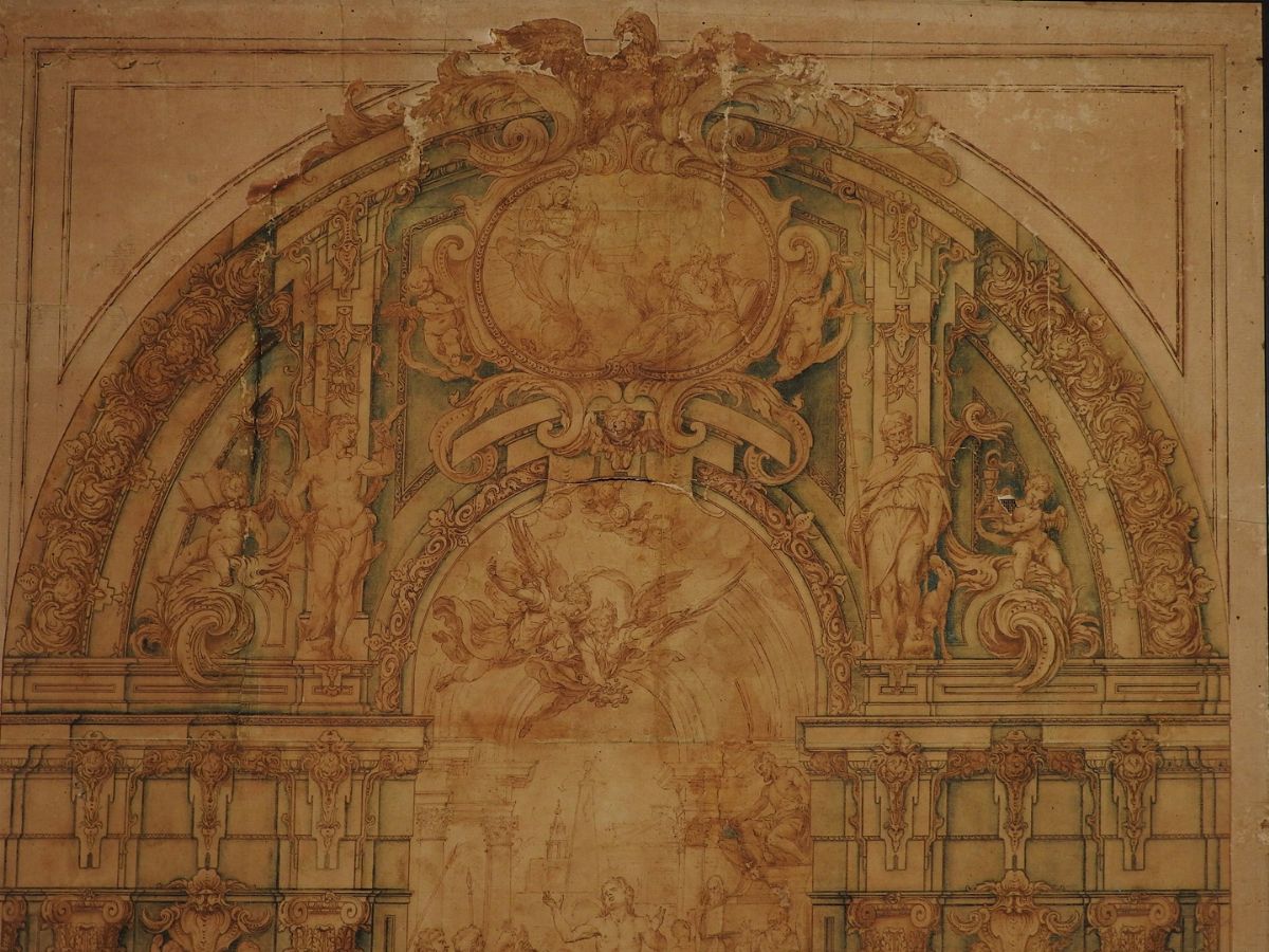Artista Genovese, Secolo XVII - Studio Architettonico per un Altare