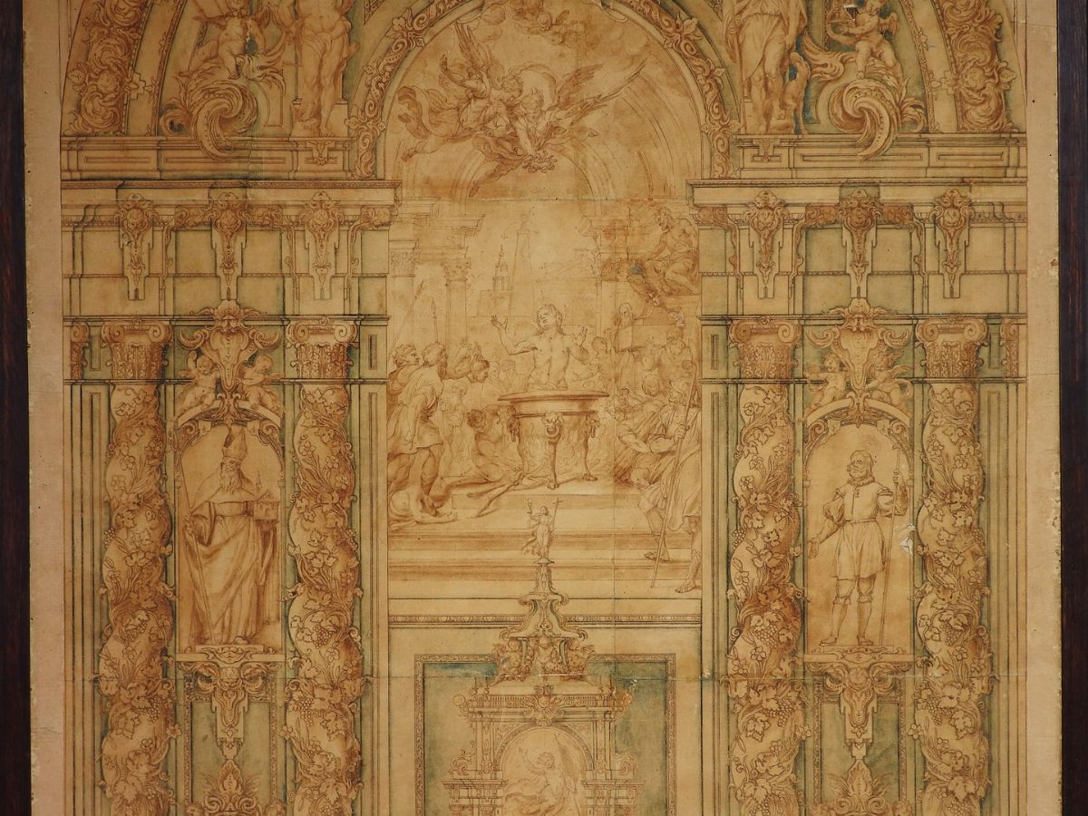 Artista Genovese, Secolo XVII - Studio Architettonico per un Altare