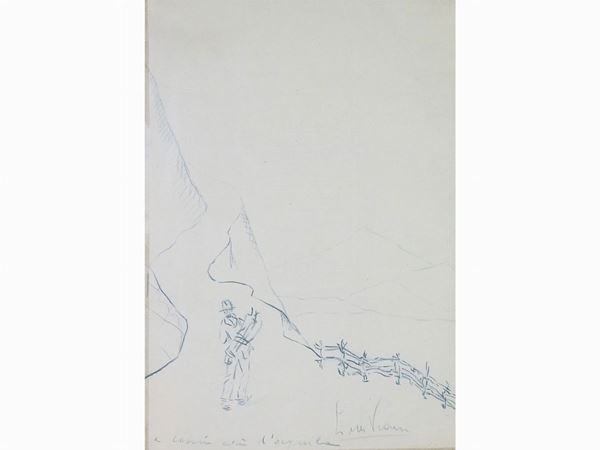 Lorenzo Viani : E lassù c'è l'aquila  ((1882-1936))  - Auction Modern and Contemporary Art - Maison Bibelot - Casa d'Aste Firenze - Milano