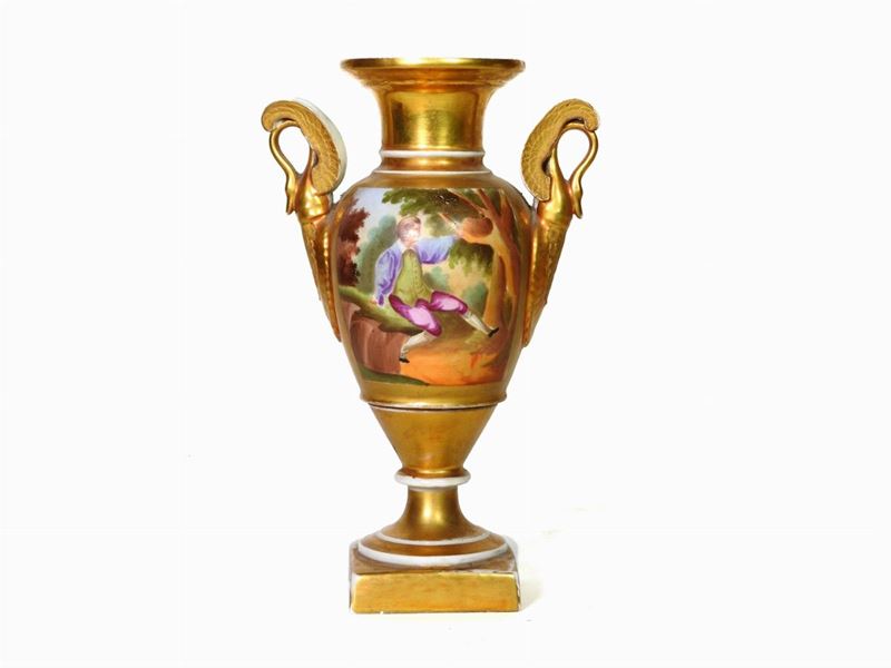 Vaso in Porcellana Policroma