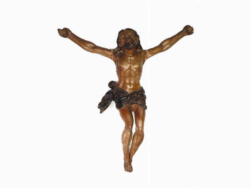 Scultura in Legno Laccato e Dipinto