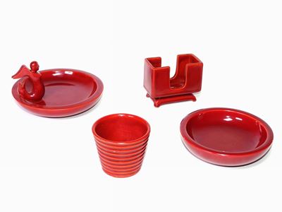 Set da Fumo in Terracotta Smaltata