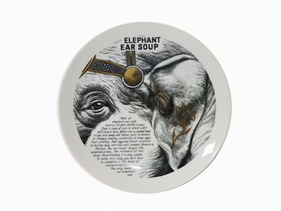 Piatto in Porcellana "elephant Soup"