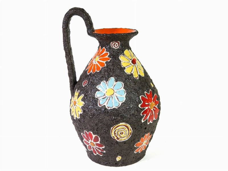 Grande Brocca in Ceramica Maiolicata, Manifattura Santi