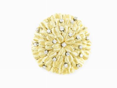 Spilla in Oro Giallo e Diamanti