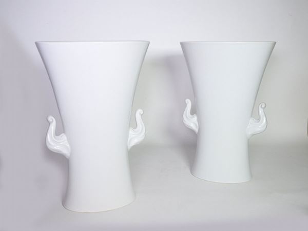 Coppia di vasi in ceramica, Antonia Campi per SCI Laveno