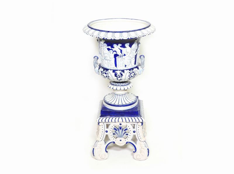 Vaso Mediceo in Terracotta Smaltata