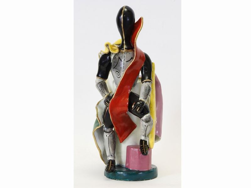 Figura in Ceramica Policroma, Manifattura A.miniati