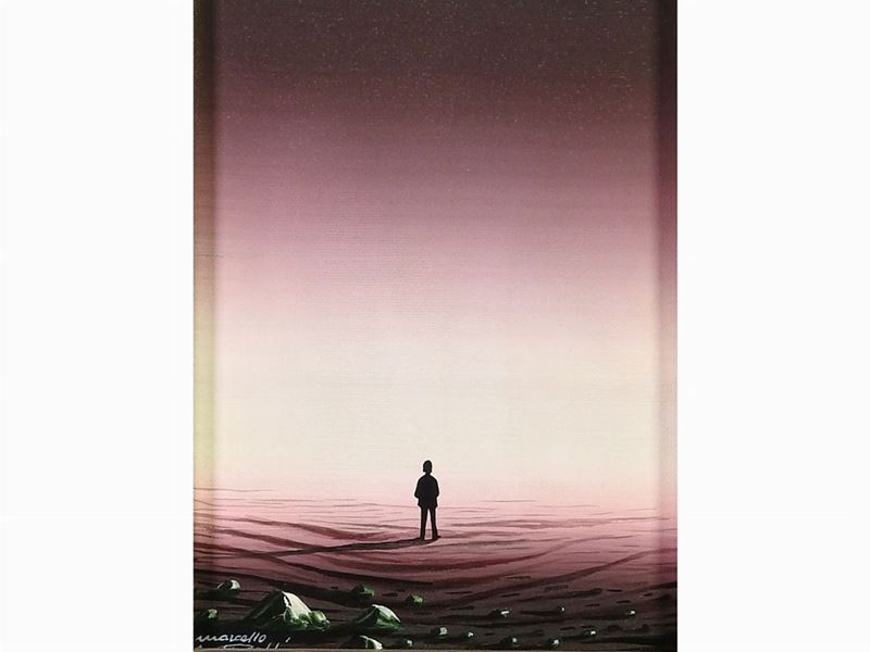 Marcello Antonelli - Paesaggio con Figura