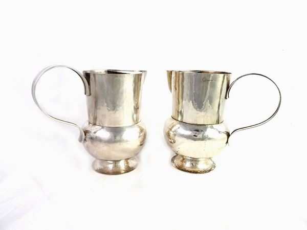 A Pair of Silver Pitchers, Brandimarte Manufacture