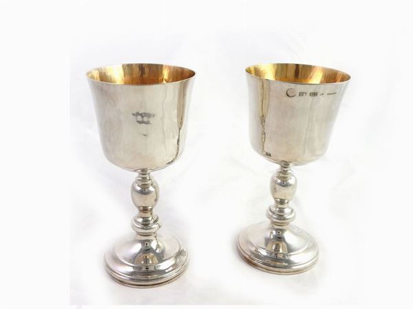 Pair of Silver Chalices, Brandimarte Manufacture