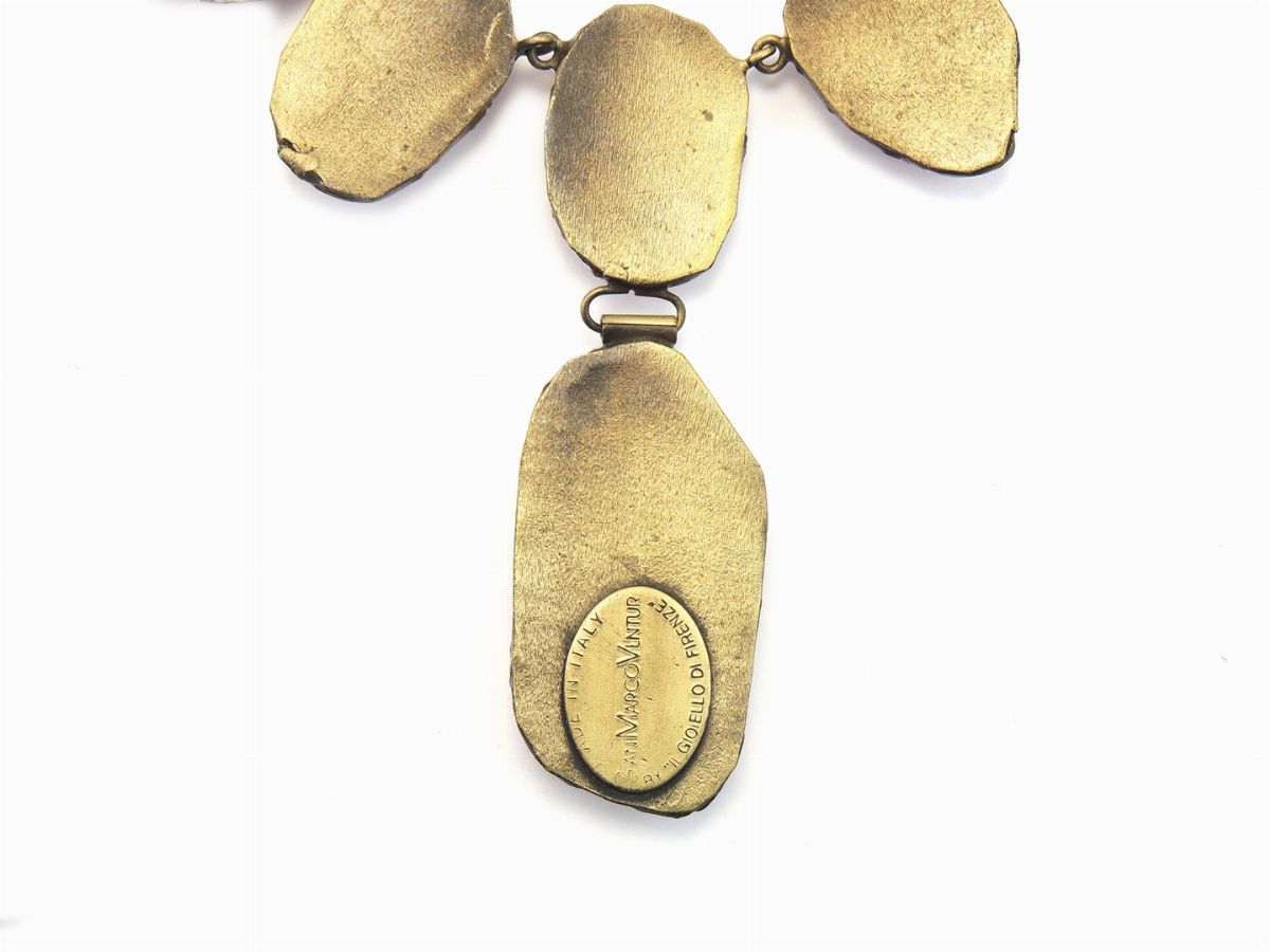 Demi Parure in Metallo Brunito e Gesso, Gianmarco Venturi
