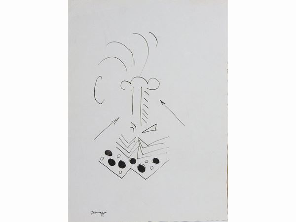 Ivo Pannaggi : Composition  ((1901-1981))  - Auction House sale: Art and Design in "Horto Antico" villa - III - III - Maison Bibelot - Casa d'Aste Firenze - Milano
