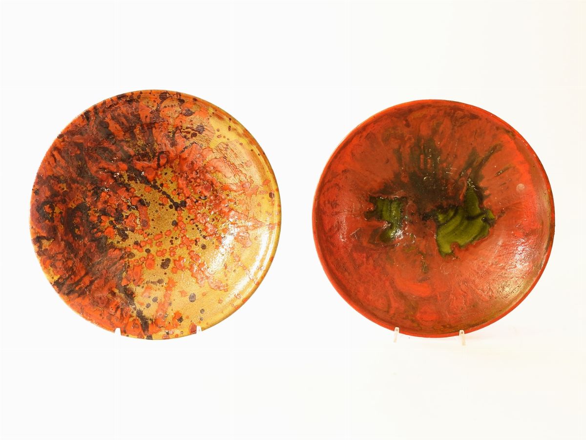 Marcello Fantoni - Due Ciotole in Ceramica a Colaggio
