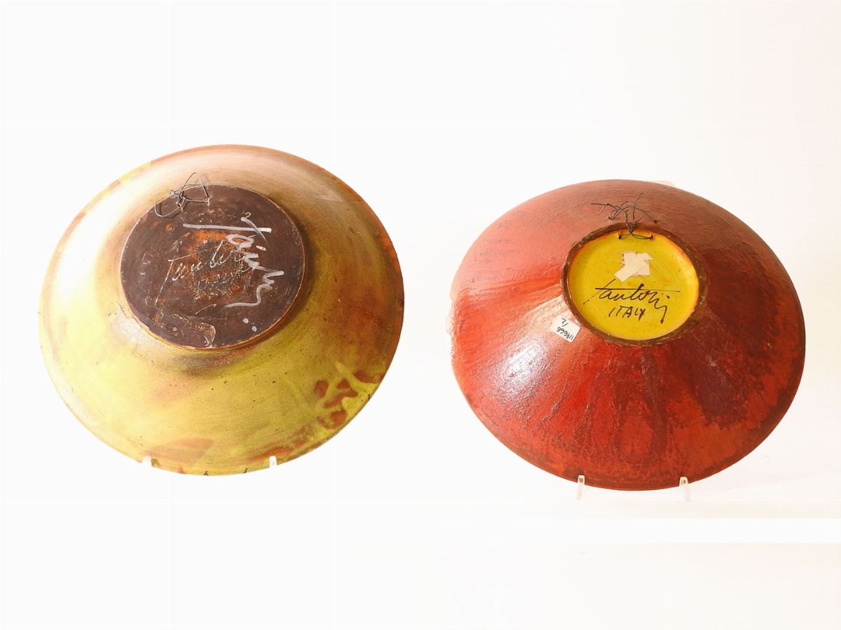 Marcello Fantoni - Due Ciotole in Ceramica a Colaggio
