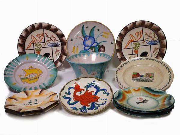 Lotto di oggetti in ceramica e terraglia