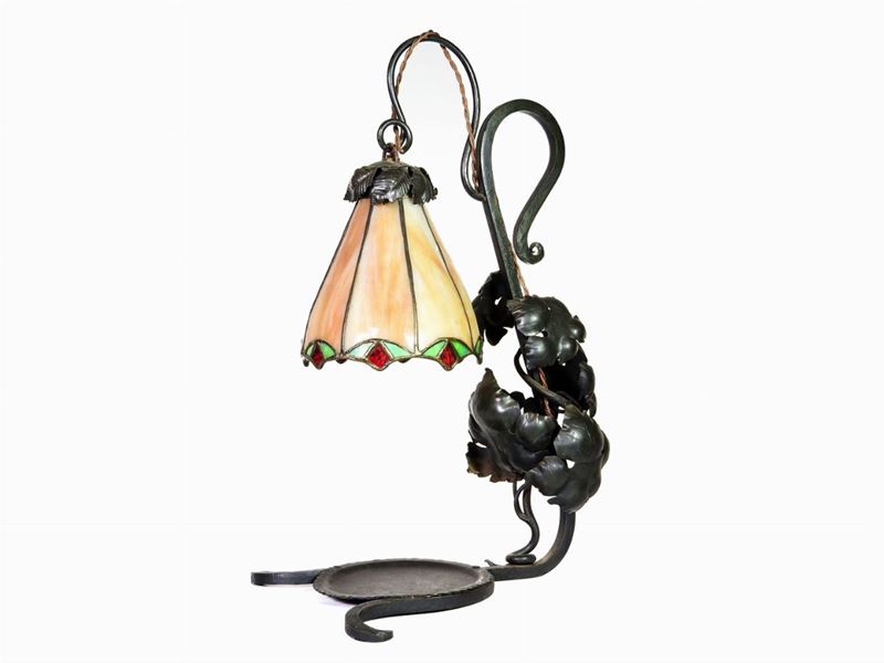 Lampada da Tavolo in Ferro Forgiato