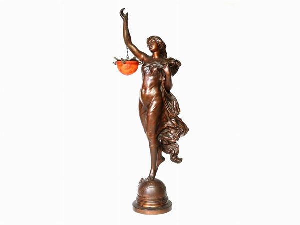 Adrien &#201;tienne Gaudez - Figura femminile in bronzo