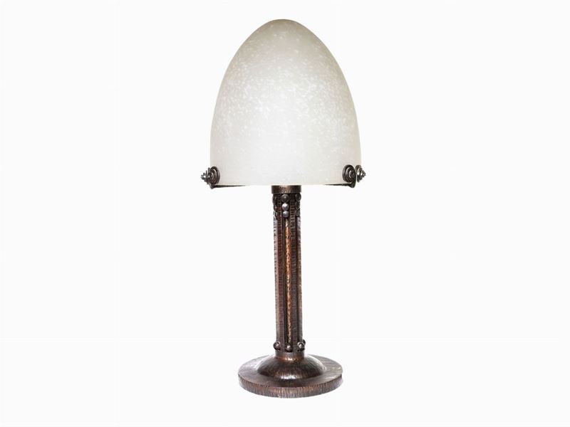Lampada da Tavolo in Ferro Forgiato