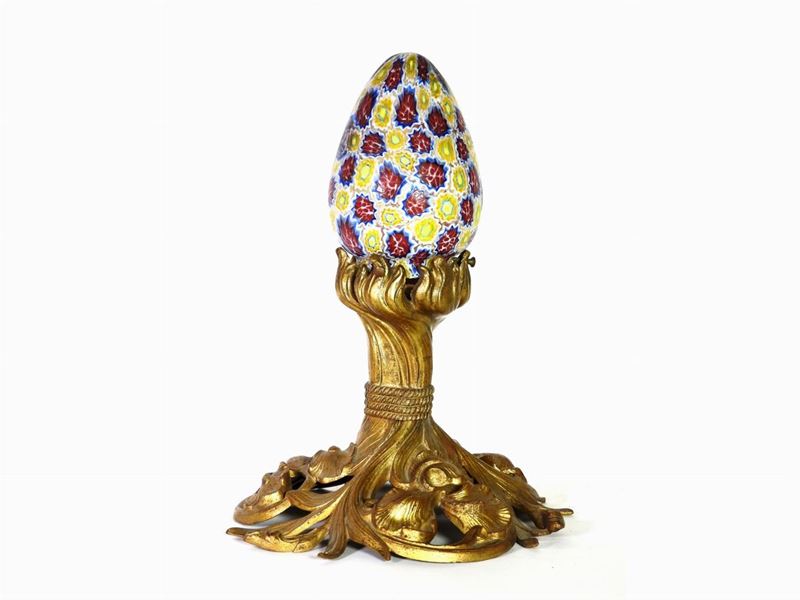 Lampada da Tavolo in Bronzo Dorato