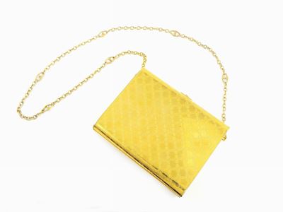 Borsetta Rigida in Metallo Dorato, Salvatore Ferragamo